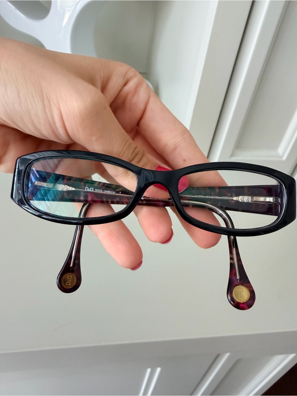 Y2K DOLCE & GABBANA DD 1228 Black 1977 Plastic Eyeglasses Frame 50-16-135 Narrow